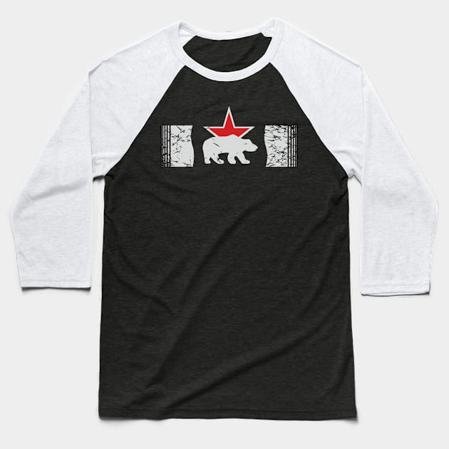 White bear on the background of a red star Bear identification badge of the 7th Separate Guards Heavy Tank Brigade Baseball T-Shirt by FAawRay